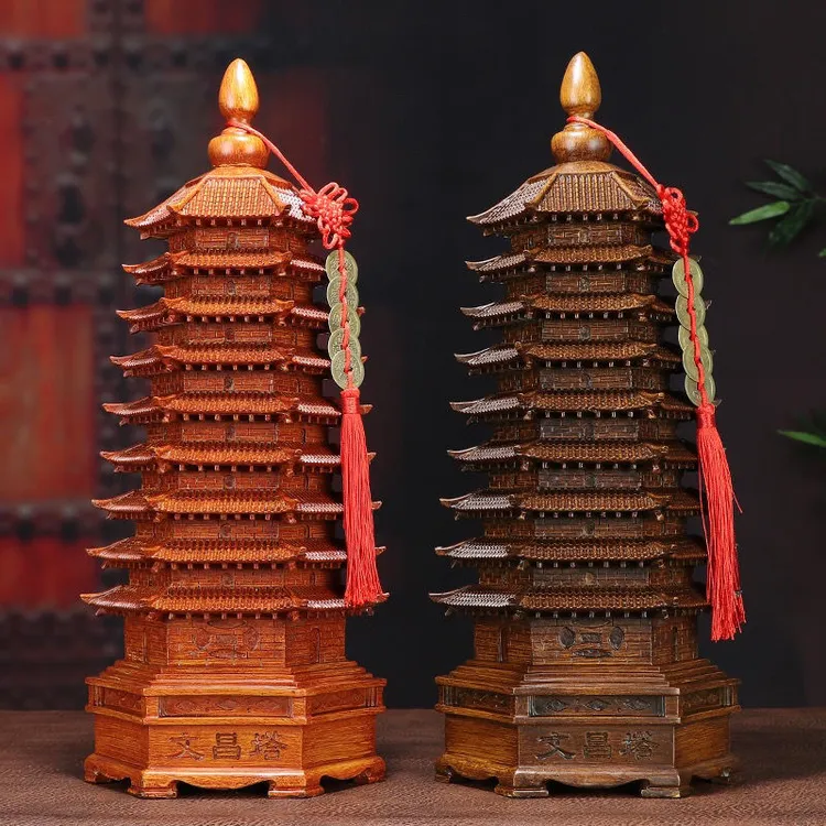 文昌塔九层9层笔筒摆件办公室办公桌书房装饰品工艺品桌面摆设品