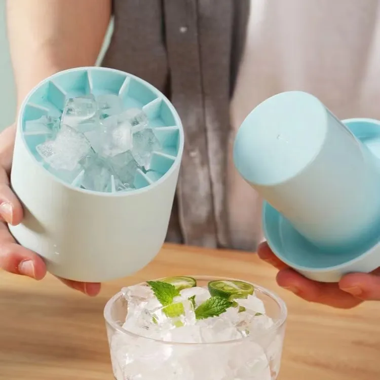 硅胶冰格杯圆筒冰格家用小冰块模具冰格制作创意速冻易脱模制冰