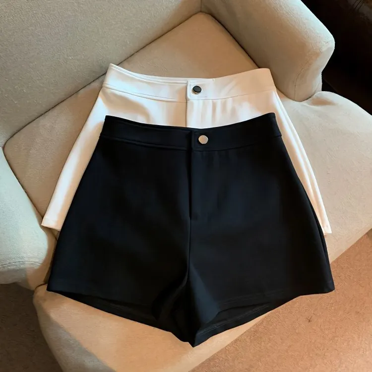 黑色下半身失踪透气短裤女夏季薄款高腰显瘦紧身弹力辣妹热裤