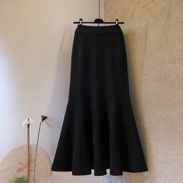 2025秋季半身裙女款时尚气质高级百搭高腰显瘦显瘦鱼尾a字中长裙