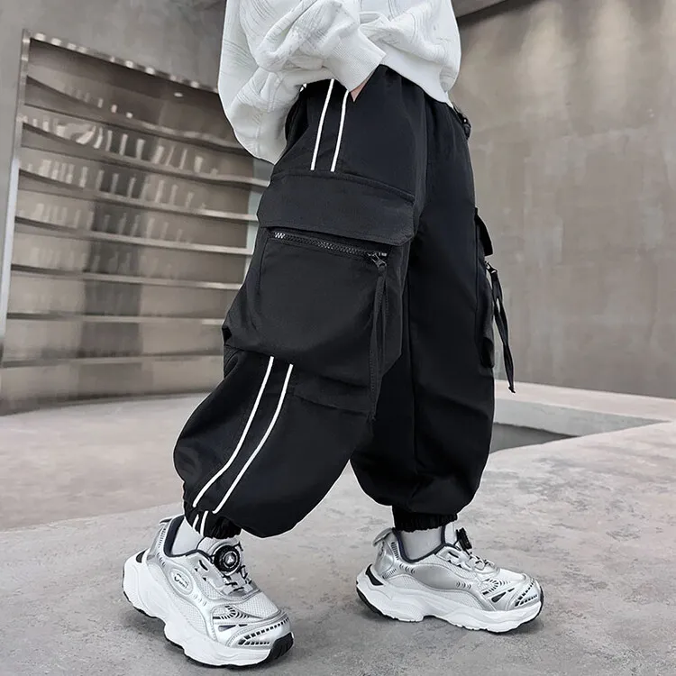 男童秋装工装裤子2025新款儿童装中大童帅气秋季男孩春秋款休闲裤