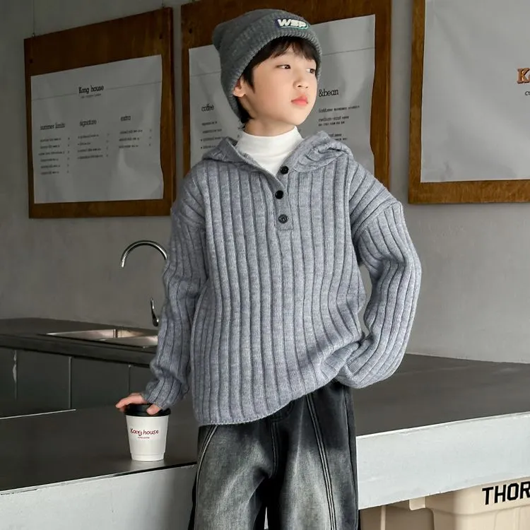 男童冬装毛衣2024新款秋冬款男孩加厚儿童中大童冬季针织衫童装潮