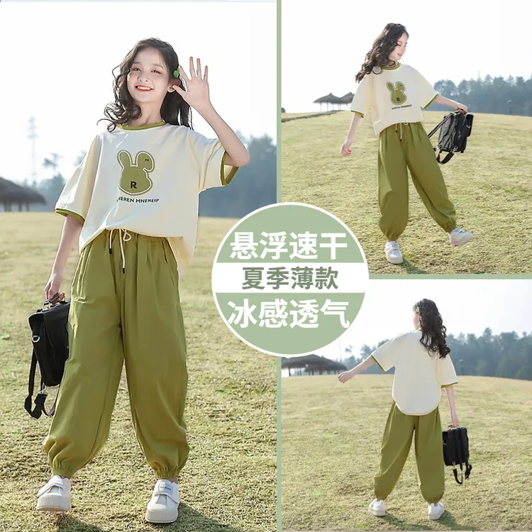 女童夏装套装2024新款中大童运动套装女速干女大童时尚夏季学生版
