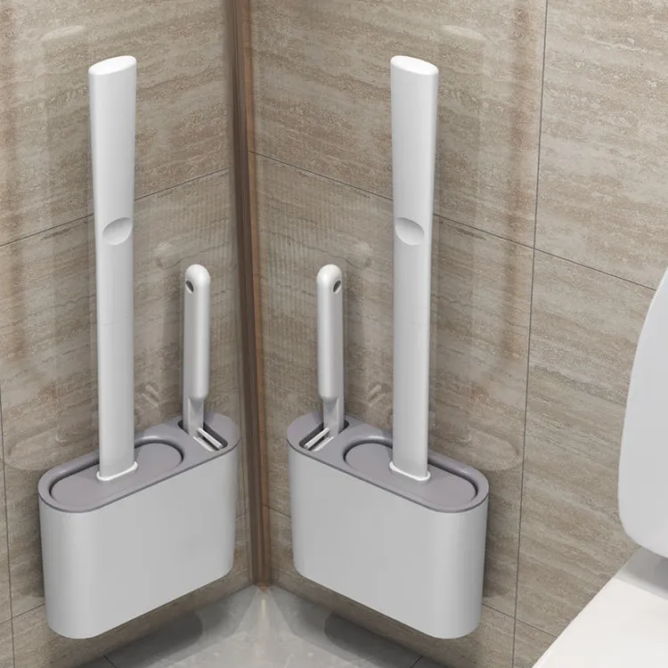 马桶刷子家用卫生间无死角硅胶刷子收纳免打孔清洁神器多功能Z788