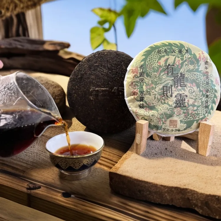 超年六堡茶 有龙则灵（饼茶）传统工艺 六堡茶 广西黑茶