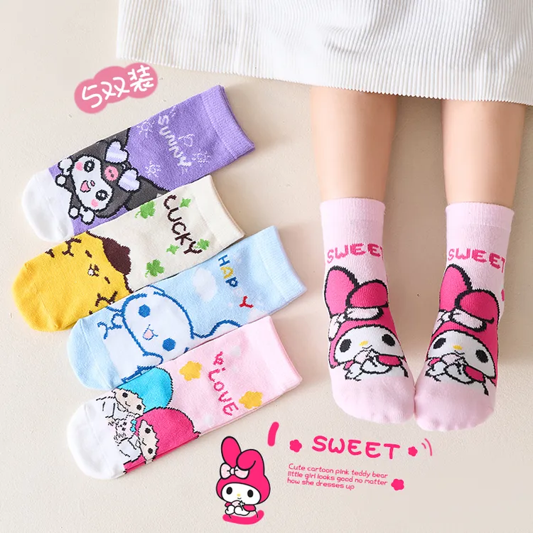 女童袜子春秋季女孩可爱卡通中筒袜小宝宝萌萌哒棉袜中小童学生袜