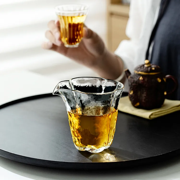 德白玻璃公道杯加厚耐热分茶器中式茶海匀杯高档家用功夫茶具配件