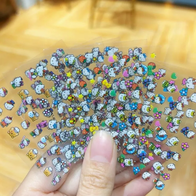 儿童可爱卡通指甲贴公主宝宝防水美甲贴花小孩玩具小兔子美甲贴纸
