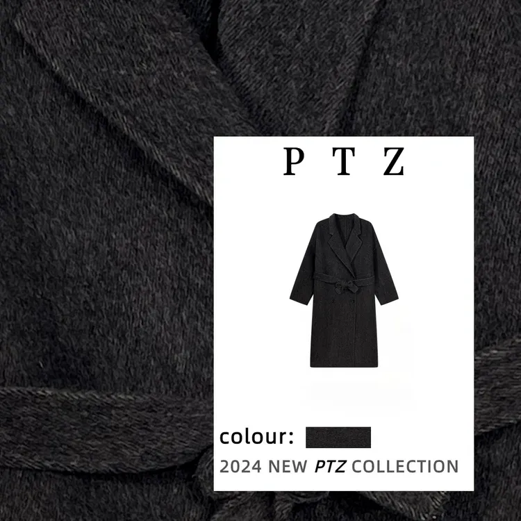 PTZ2024韩国时尚气质百搭显瘦舒适大码宽松毛呢大衣8808