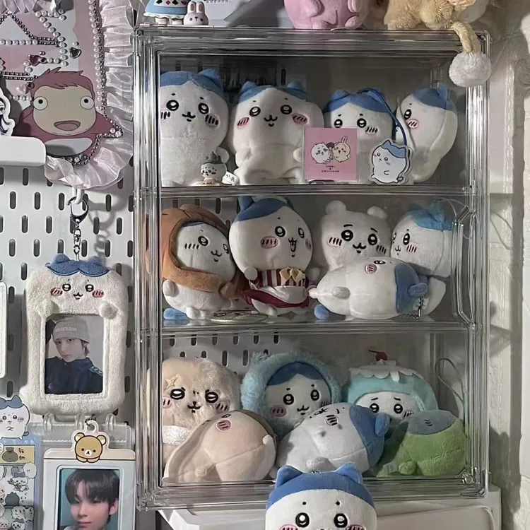 大容量痛柜大食量谷子棉花娃娃娃娃收纳盒立牌展示多层手办防尘柜