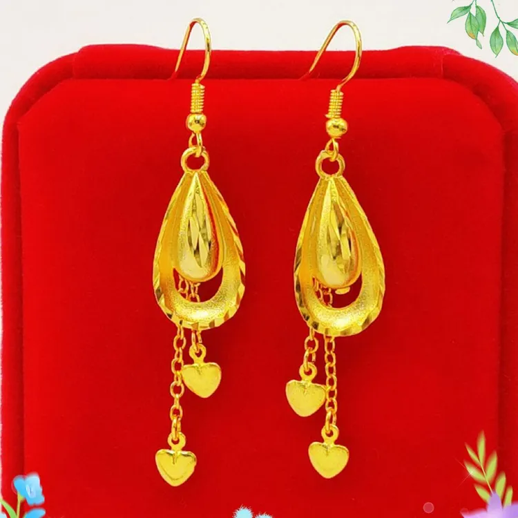 铜合金耳饰 正品 时尚金色流苏长款耳环女气质优雅耳饰品不掉色