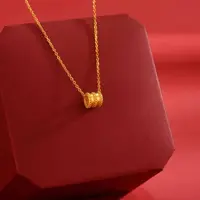 铜合金项链 精美爆款时尚小蛮腰项链 真金色项链吊坠经典气质轻奢