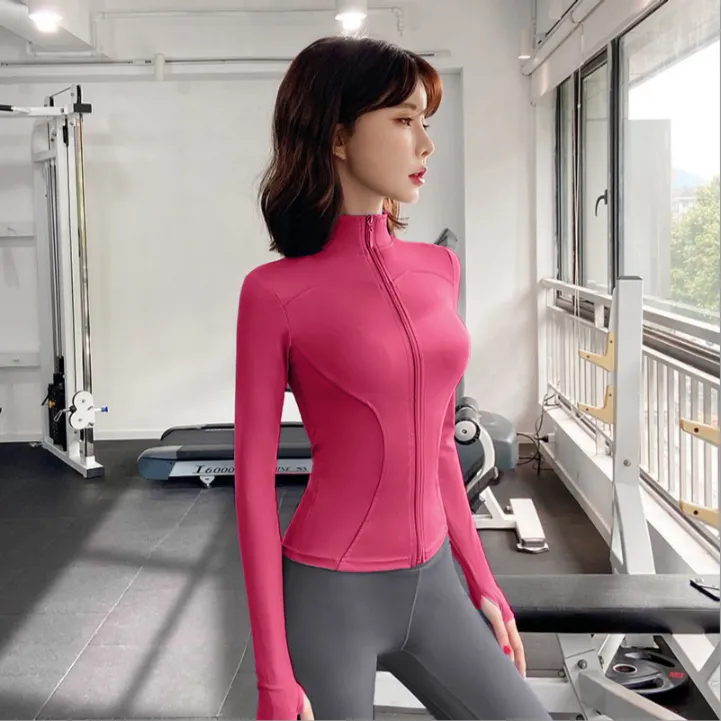 88号专属新款立领速干瑜伽外套女修身显瘦长袖拉链开衫专业健身衣