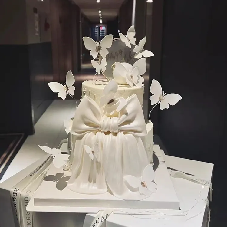 网红款双层悬浮网许愿池送女神闺蜜生日蛋糕附近抖音团购免费配送