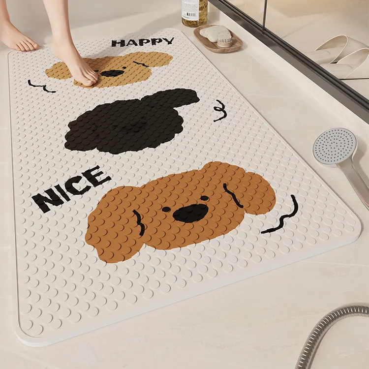 洗澡间专用浴室防滑地垫家用洗澡隔水垫卫浴卡通卫生间防摔脚垫子