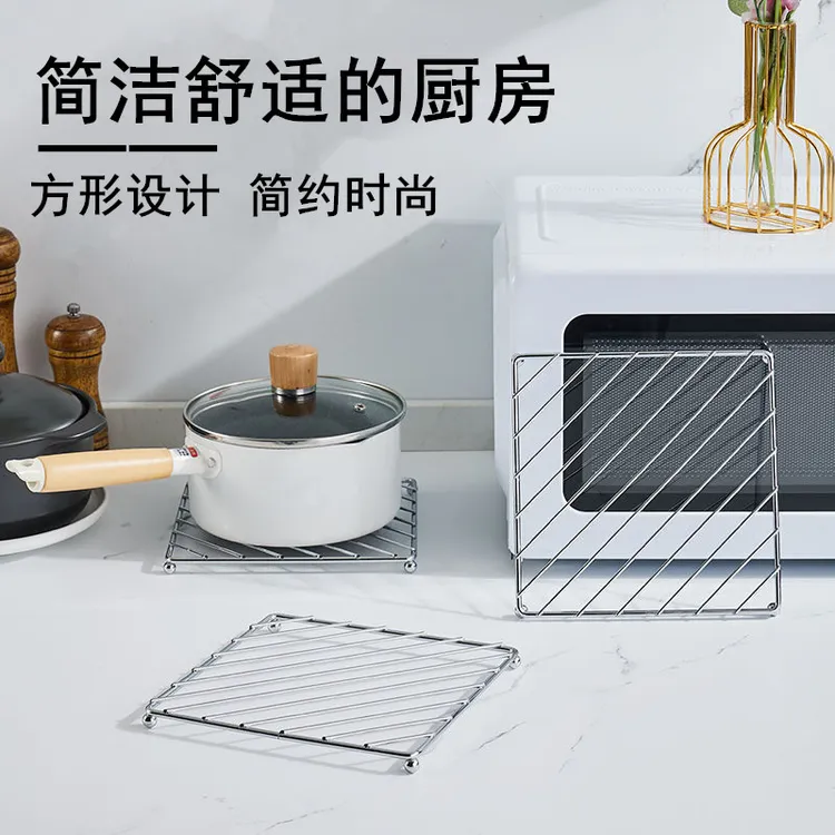 厨房锅垫电镀锅架特粗家用餐桌垫耐高温隔热防烫蒸架收纳置物架