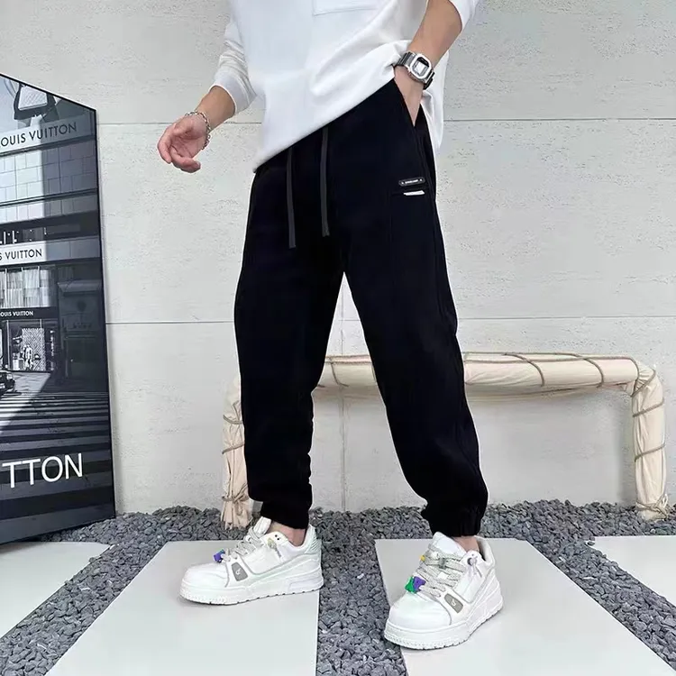 2023新款卫裤休闲裤男士潮流弹力高弹时尚百搭男裤秋冬款宽松大码