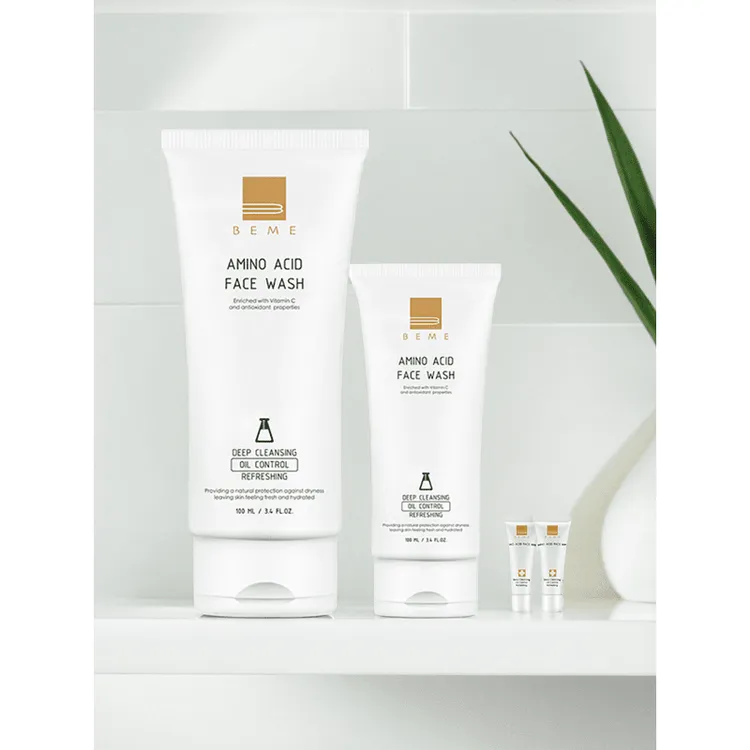 蓓慕BEME水莲花氨基酸保湿洗面奶女深层清洁收缩毛孔温和洁面乳男