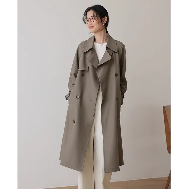 时尚妈妈中老年风衣秋英伦短款风衣外套小个子女洋气大码高端显瘦