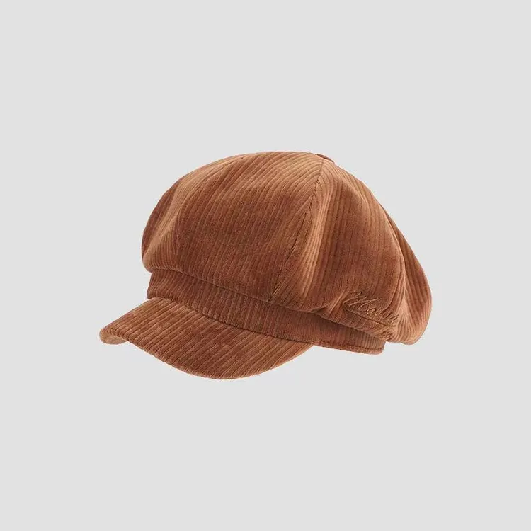 MOSSANT Kenna 灯芯绒经典八角帽时尚百搭纯色