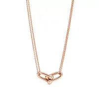 99新 Tiffany & Co./蒂芙尼 Hard Wear系列 缠绕双链环项链