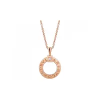 99新 BVLGARI/宝格丽 BvlgariBvlgari系列玫瑰金 大圆饼一钻项链