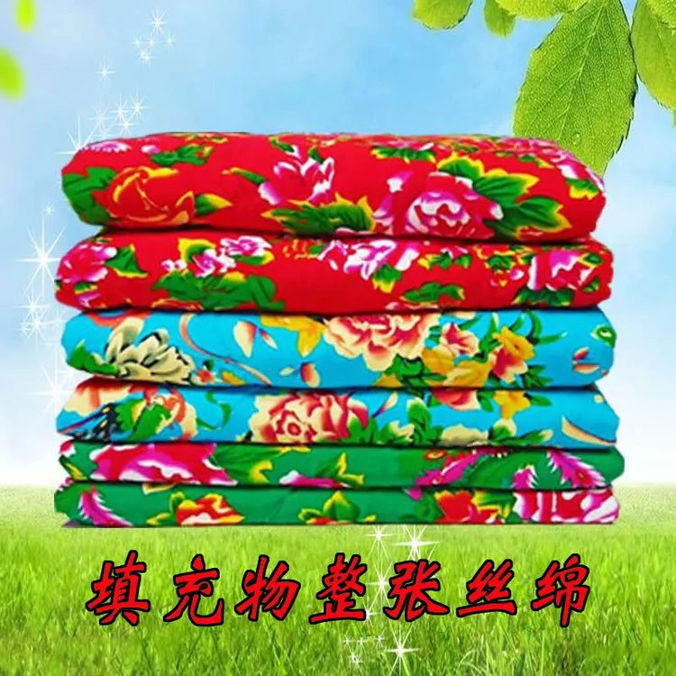 棉绸夏凉被民族风人造棉薄款夏被空调被子单双人儿童东北大花夏季