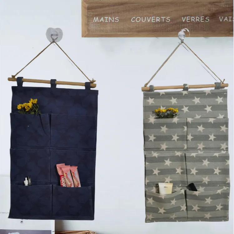 星星挂袋多口袋挂袋墙挂宿舍家用杂物玩具药匙收纳门挂收纳袋