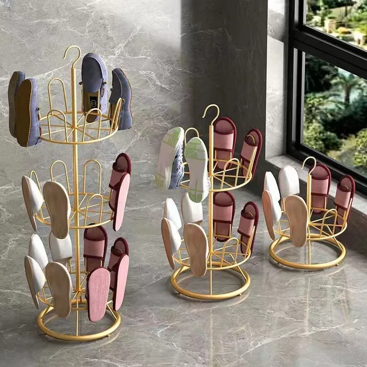 晾鞋架简易家用多层省空间收纳拖鞋挂架落地式晒鞋架铁艺晾晒架子