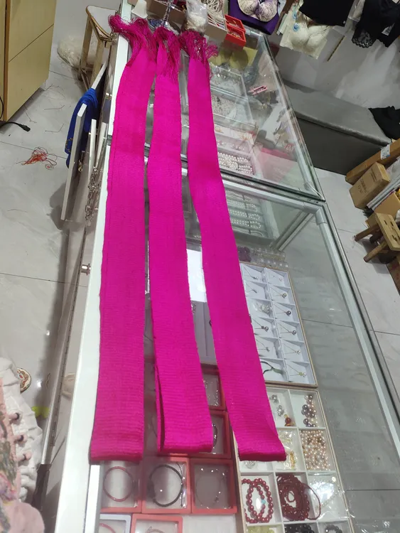 100桑蚕丝编制丝带，长度约240cm，宽约3.8mm，蚕丝腰带加长真丝