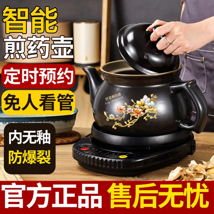 健康熊全自动中药壶智能中药锅熬药壶中药煎药壶多功能熬中药砂锅