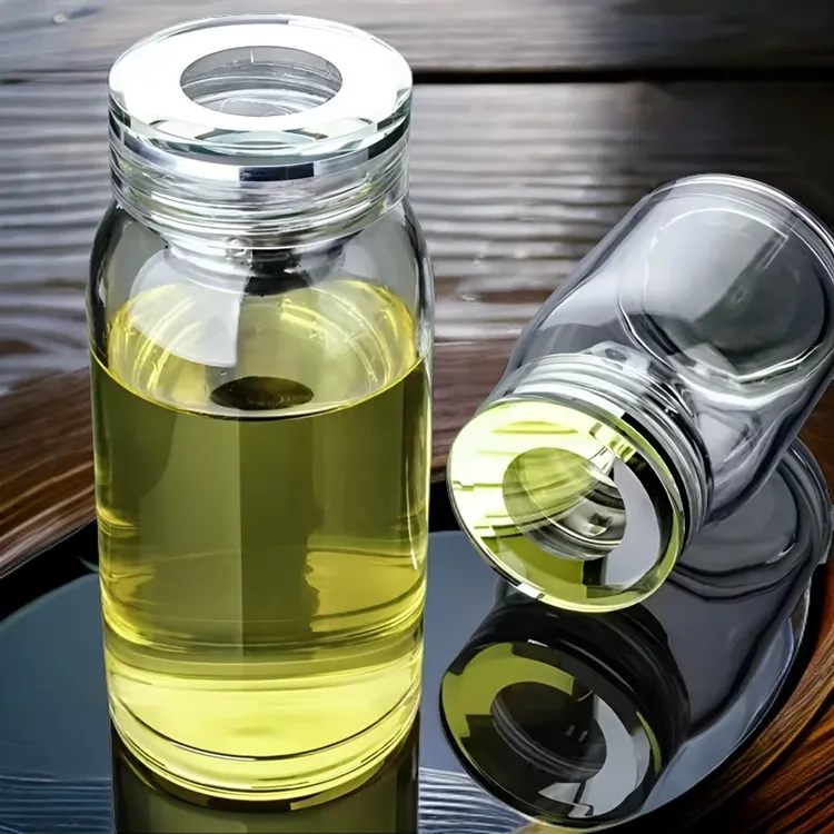 玻璃杯男款加厚茶水杯杯子单层高硼硅玻璃杯大容量大肚杯简约过滤