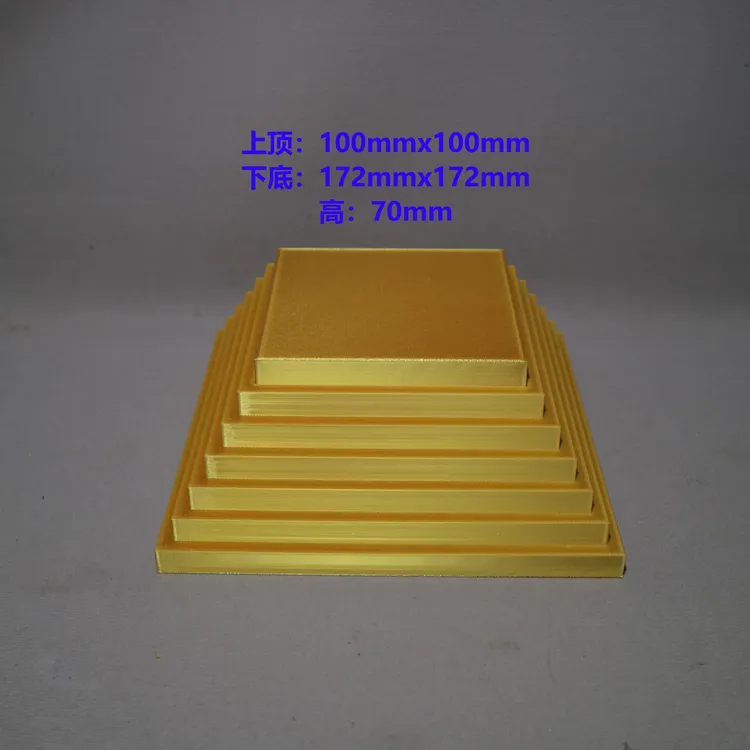 黄金色正方形底座精品奇石戈壁石底座佛像底座展示台文玩新中式