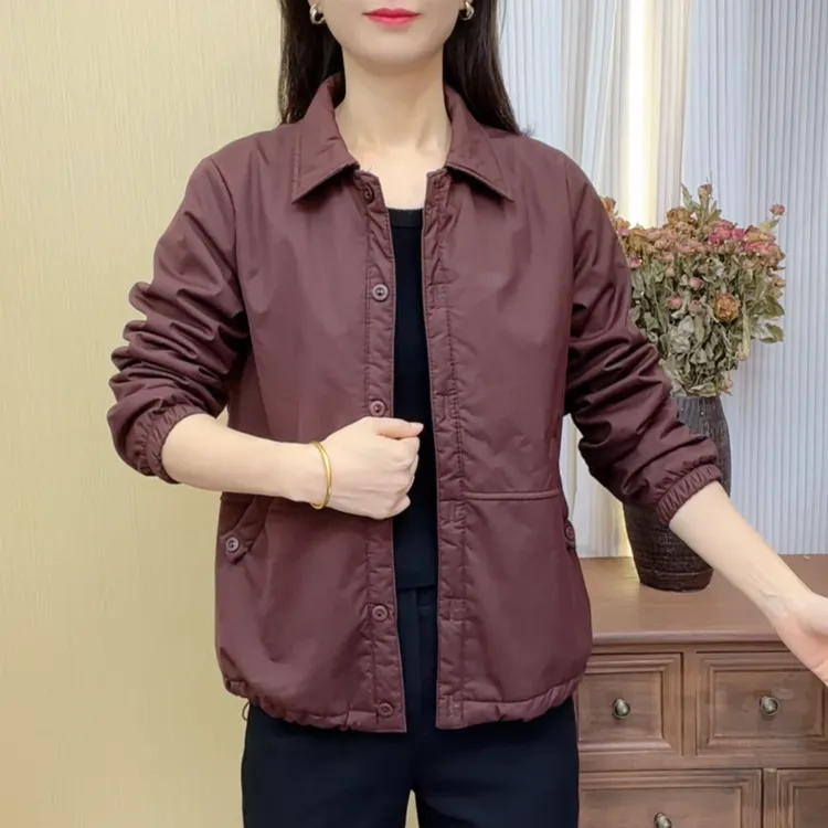 2025款加绒休闲百搭外套洋气减龄妈妈装时尚女士上衣