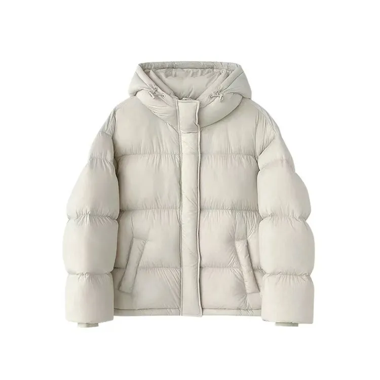 2024 白鸭绒95棉服宽松百搭加厚保暖轻便女款时尚简约秋冬纯色