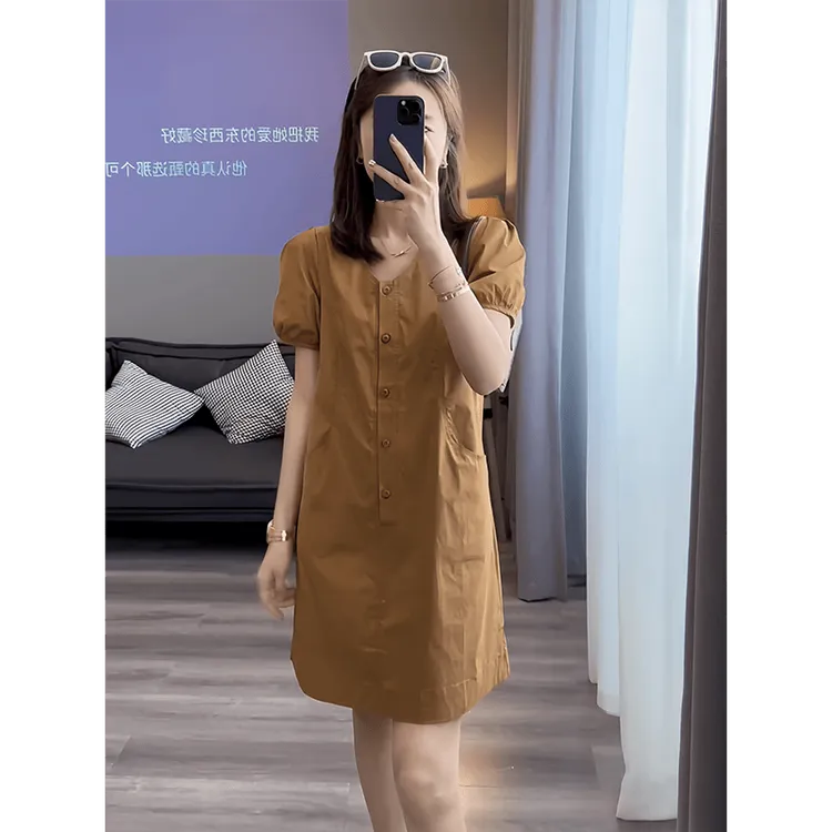 气质时尚大码显瘦连衣裙女装2025夏季新款洋气高级感遮肉连衣裙子