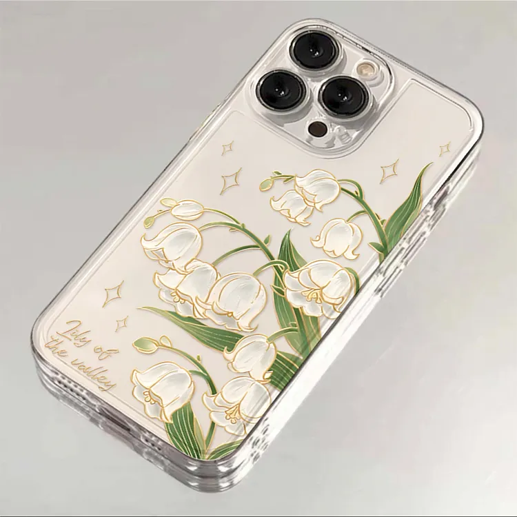 奥菲顿油画掐丝铃兰适用iphone15/14/13手机壳华为vivo小米oppo套