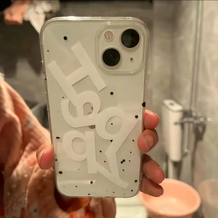 奥菲顿黑点字母适用iphone15苹果14/13手机壳华为vivo小米oppo套