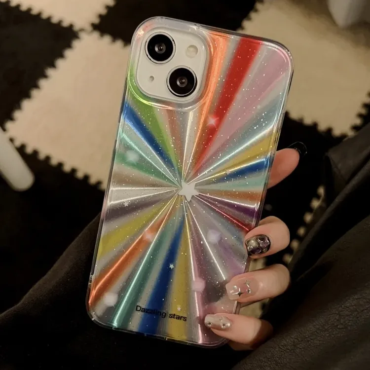雅天立梦幻极光彩虹星星适用iPhone16/17promax手机壳15苹果13/12