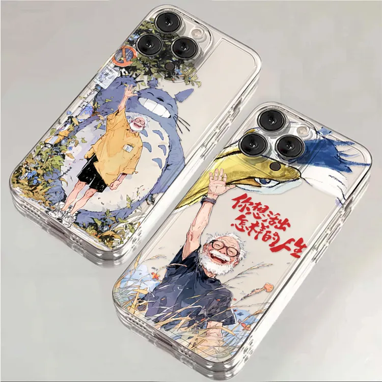 SMBLCE适用iphone15/13苹果14手机壳华为vivo小米oppo挥手宫崎骏