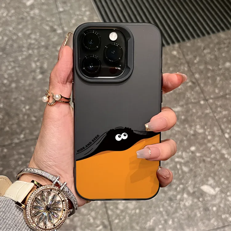 奥菲顿可爱煤球菌适用iPhone15/14promax手机壳11苹果13/12软套xr