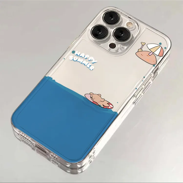 夏日冲浪小狗iphone15/13苹果14pro手机壳华为vivo小米oppo软12套