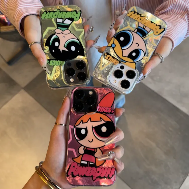 奥菲顿ins飞天小女警适用iPhone16冰川15手机壳华为viv小米oppo套