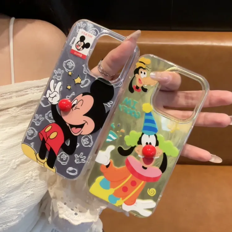 奥菲顿红鼻子比耶米奇适用iPhone15/14羽纱手机壳华为viv小米oppo