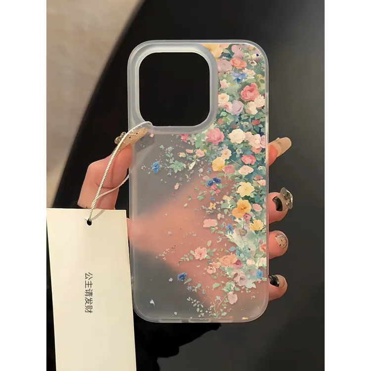 SMBLCE适用iPhone15/14promax全包11苹果13/12pro满屏彩色花海x