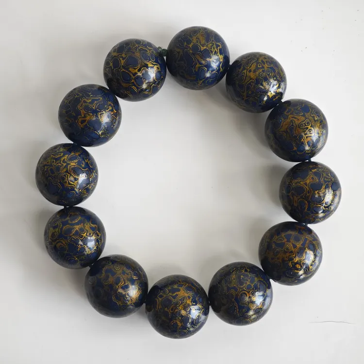 F-4天然大漆犀皮文玩手串