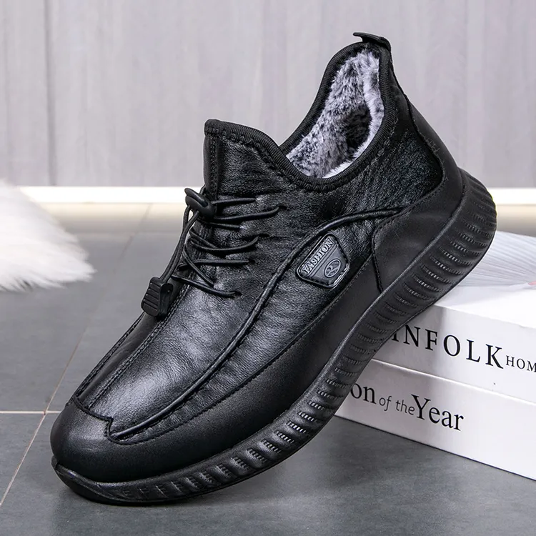 冬季老北京布鞋男棉鞋加绒保暖软底防滑中老年人运动鞋休闲爸爸鞋