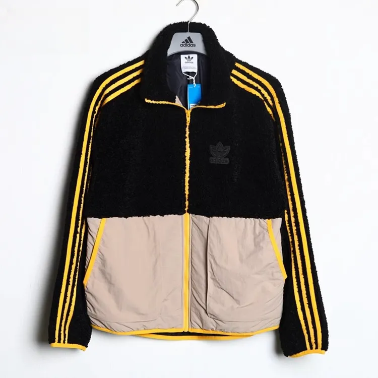 Adidas 三叶草 男女冬季运动休闲舒适羊羔绒保暖茄克外套 GT7295