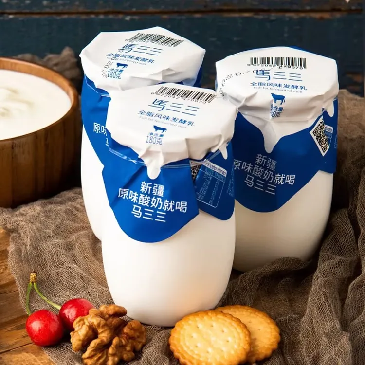 【新疆好物】马三三原味酸奶0香精0色素0防腐剂自然发酵180克*11罐