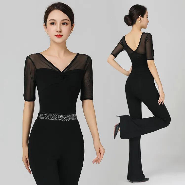 2025年新款形体导师服套装高端舞蹈练功服性感优雅仪态气质模特服